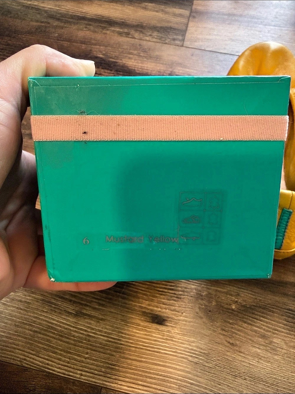 Tieks Mustard Yellow Leather Flats US 6 with original box - Picture 9 of 9